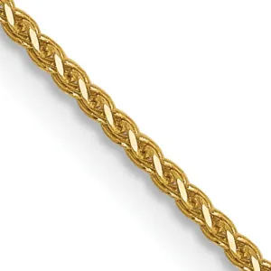 14k Yellow Gold 1mm Solid D.C Spiga Chain