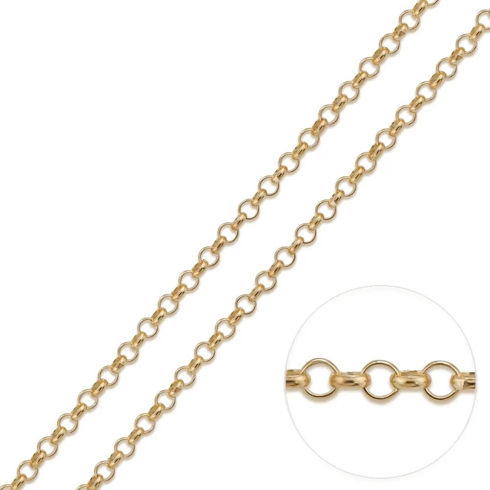 14K Yellow Gold 2mm Rolo Chain