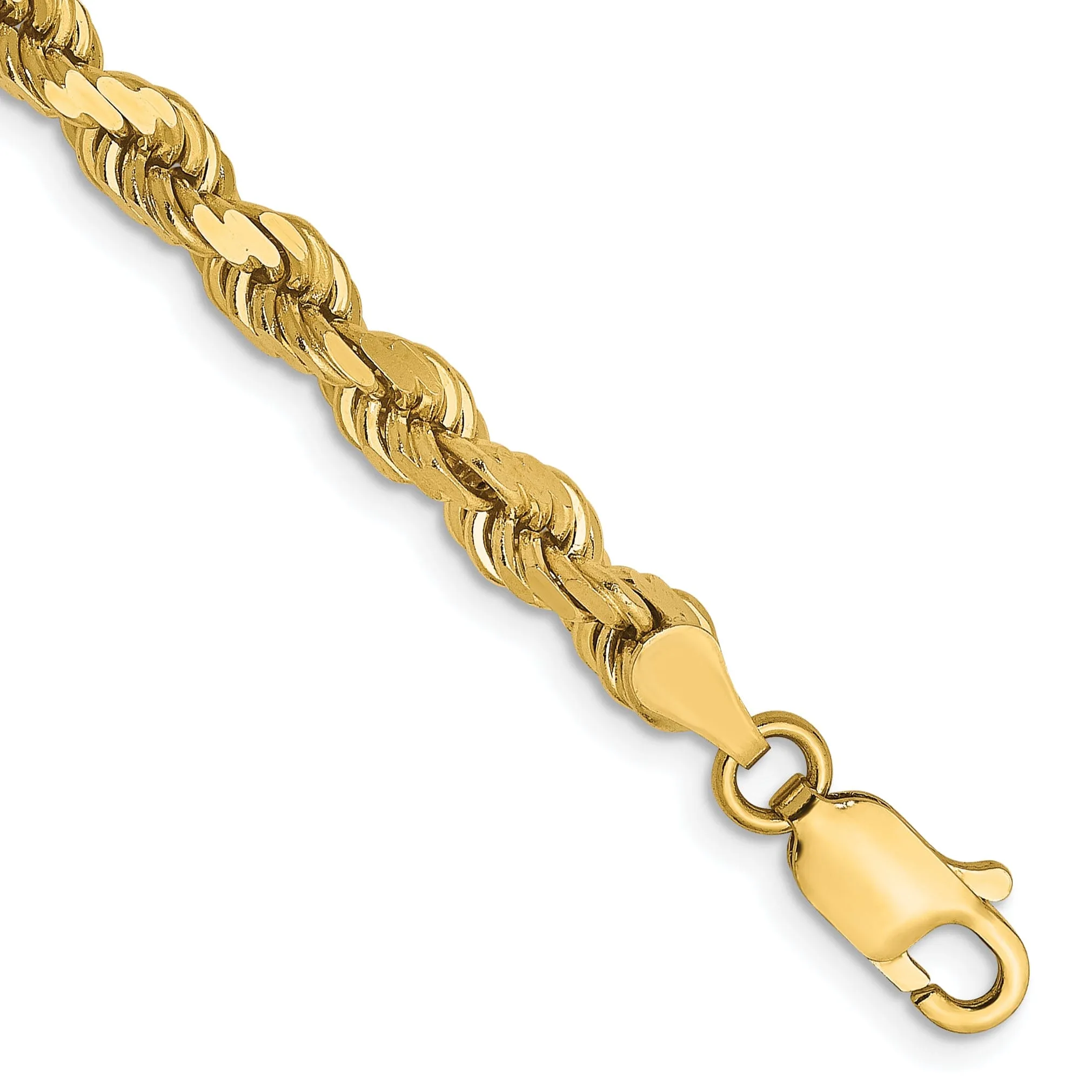 14k Yellow Gold 4.00mm D.C Rope Chain