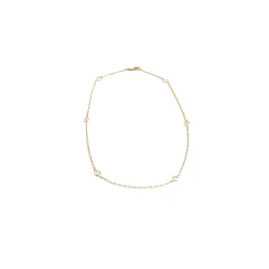 14K YELLOW GOLD .40CT G SI1 DIAMOND BY THE YARD ANKET 10 INCH
