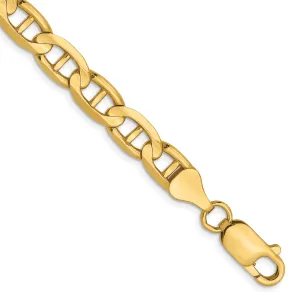 14k Yellow Gold 6.25mm Concave Anchor Chain