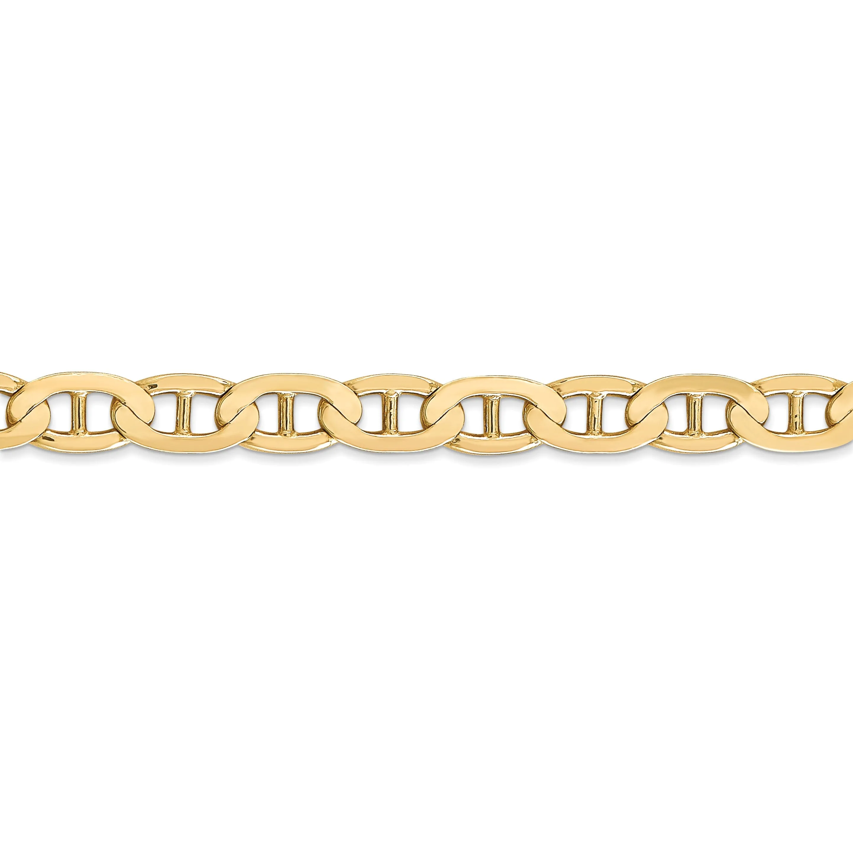14k Yellow Gold 6.25mm Concave Anchor Chain