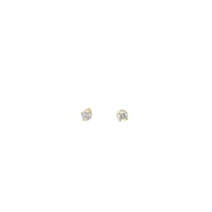 14K YELLOW GOLD .65CT G VS2 ROUND DIAMOND STUD EARRINGS
