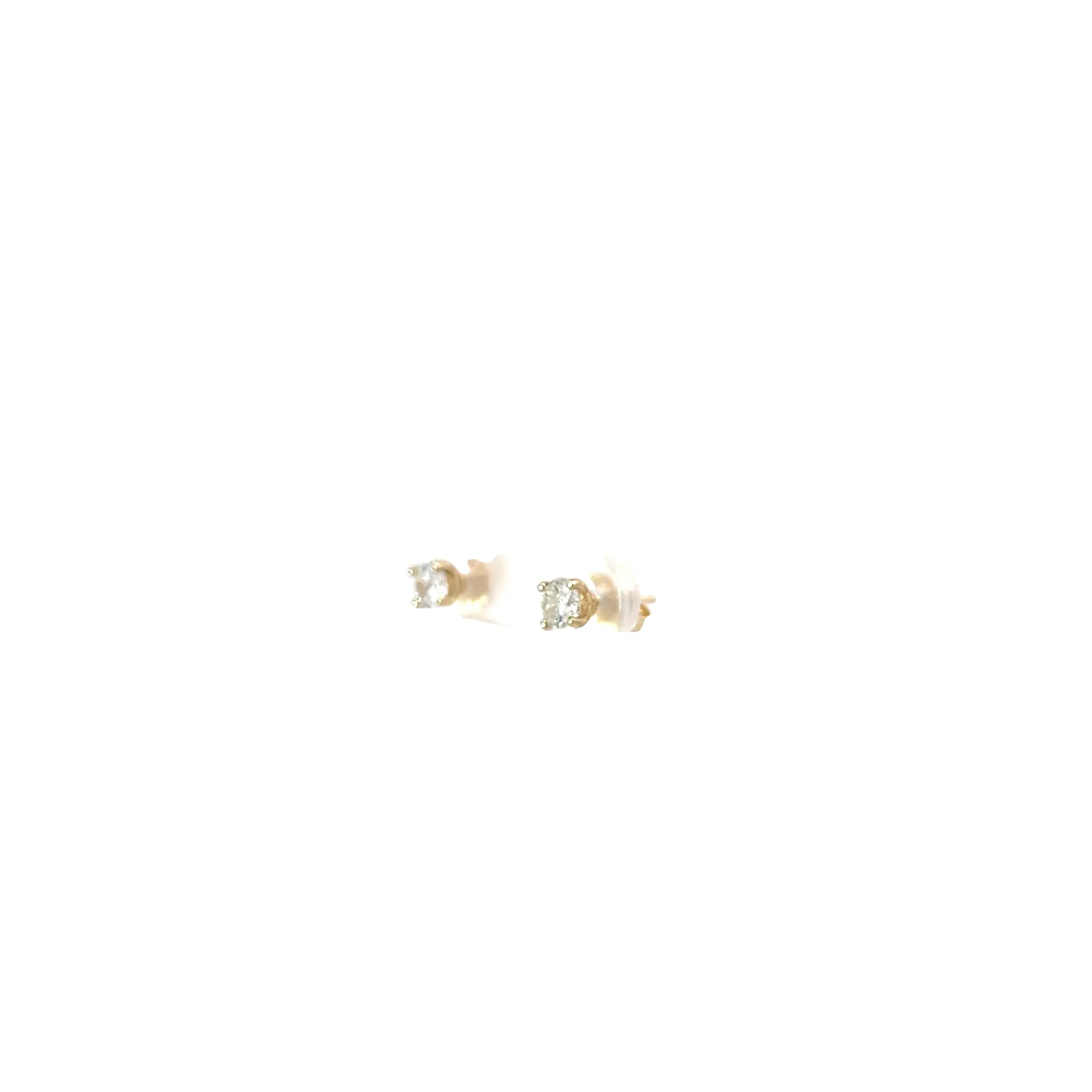 14K YELLOW GOLD .65CT G VS2 ROUND DIAMOND STUD EARRINGS