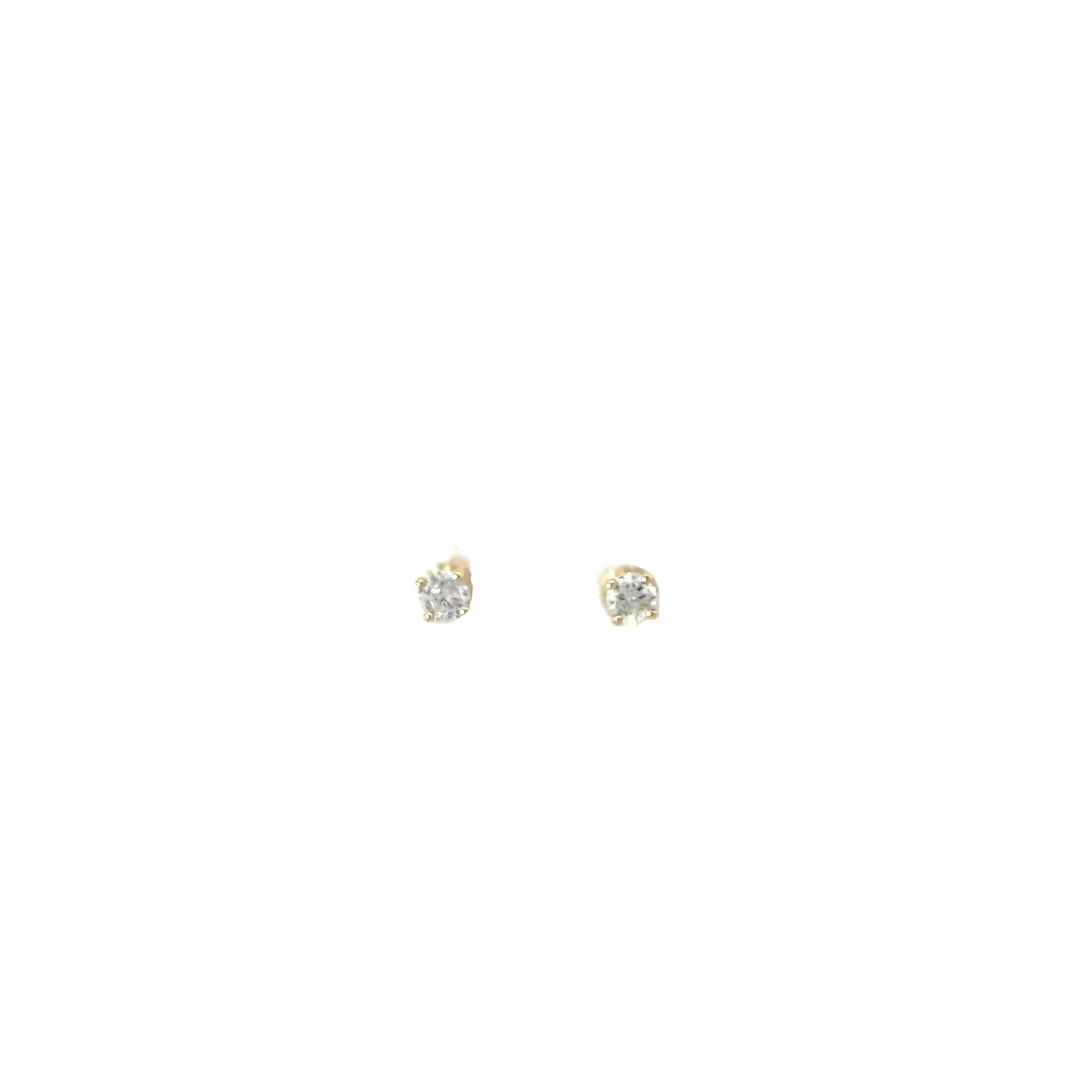 14K YELLOW GOLD .65CT G VS2 ROUND DIAMOND STUD EARRINGS