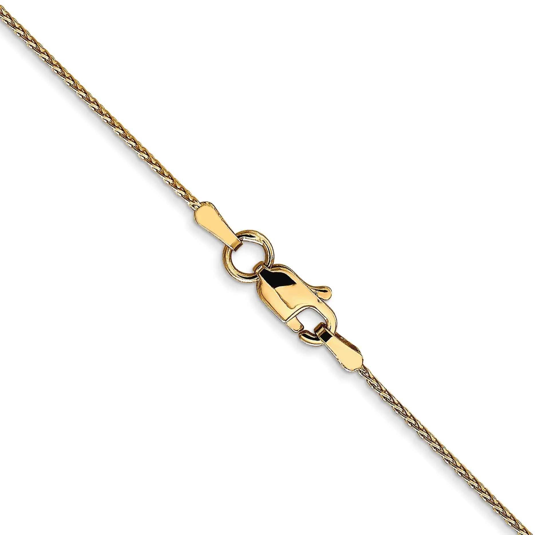 14k Yellow Gold .80mm Round D.C Wheat Chain