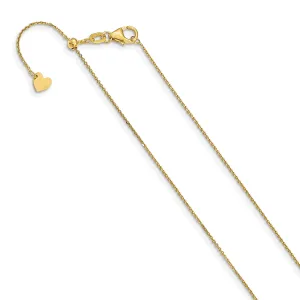 14k Yellow Gold Adjustable D.C Cable Chain