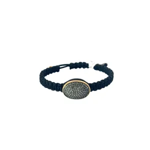14k yellow gold and silver Chocolate diamond bracelet