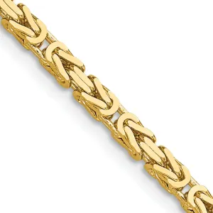14k Yellow Gold Polish 2.50-mm Byzantine Chain