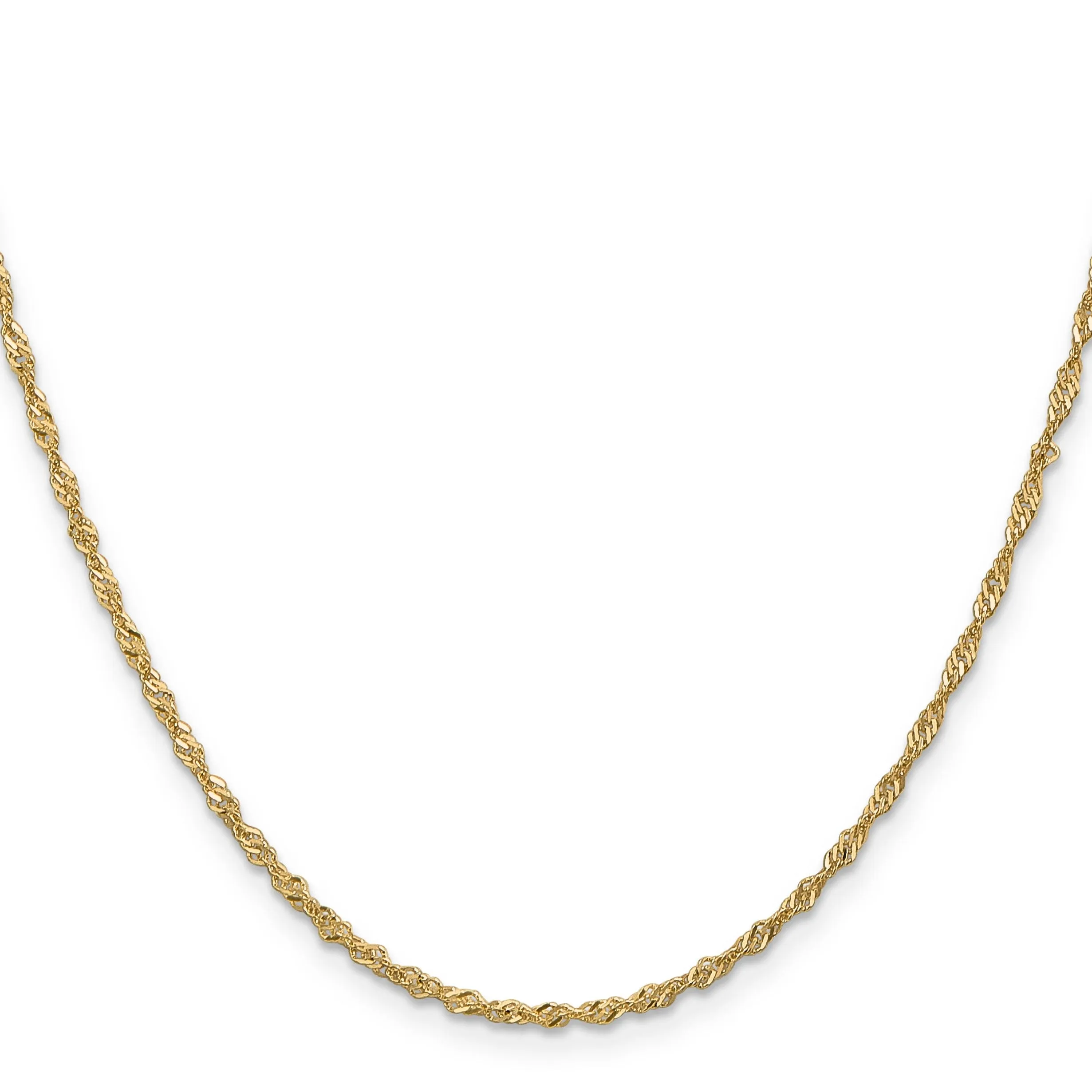 14k Yellow Gold Singapore Chain