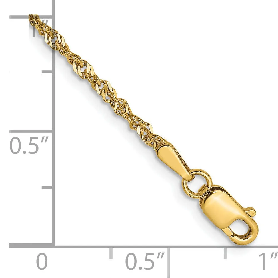 14k Yellow Gold Singapore Chain