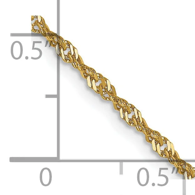 14k Yellow Gold Singapore Chain