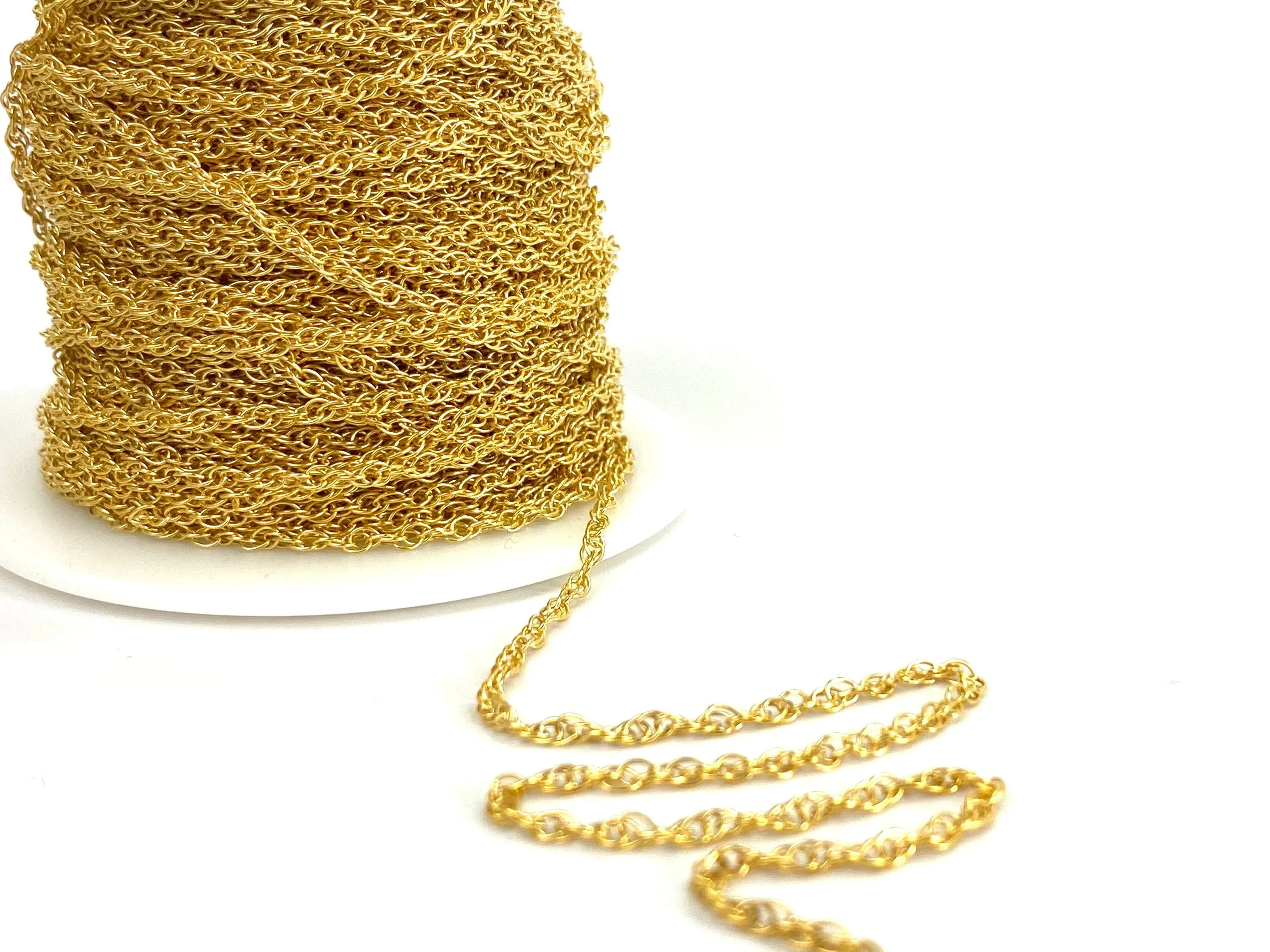 14KGF 1mm Rope Chain, 14KGF, 14K Gold Filled, 14K Gold Fill, 14K Gold, Sku: 15R