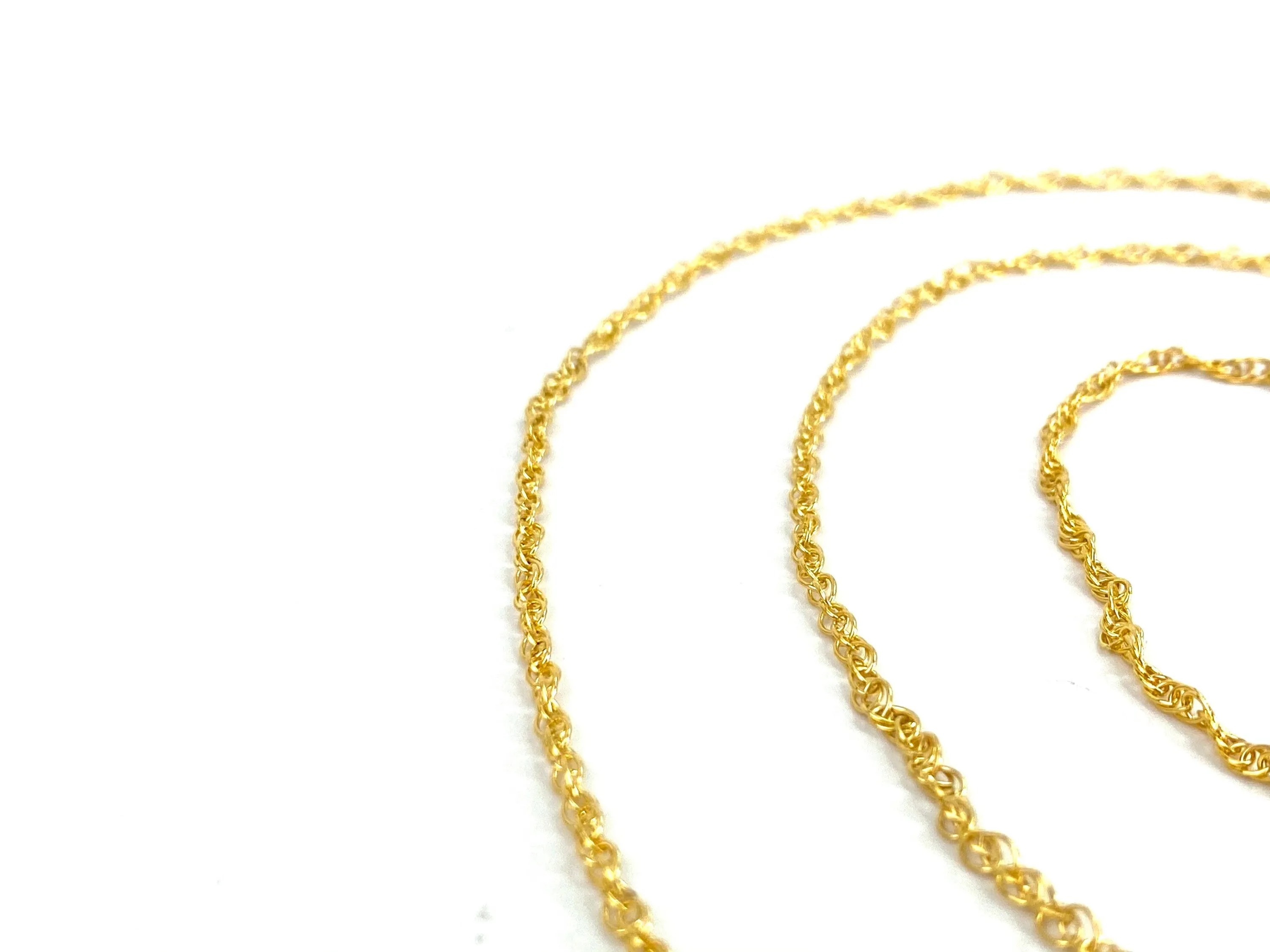 14KGF 1mm Rope Chain, 14KGF, 14K Gold Filled, 14K Gold Fill, 14K Gold, Sku: 15R