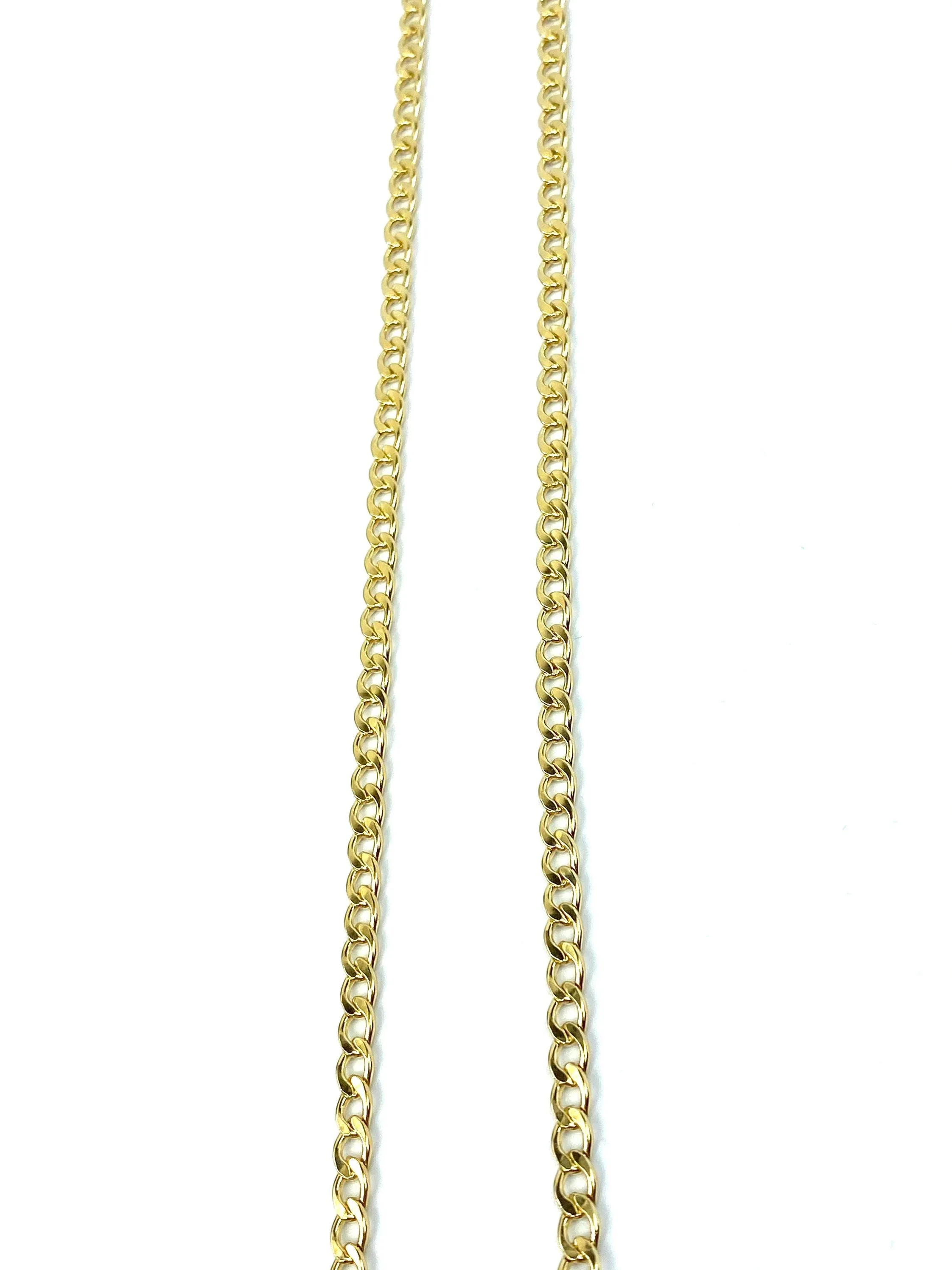 14KGF 22” 4.0mm Cuban Curb Chain, 14KGF, 14K Gold Filled, 14K Gold Fill, Sku:S4007CHR-22
