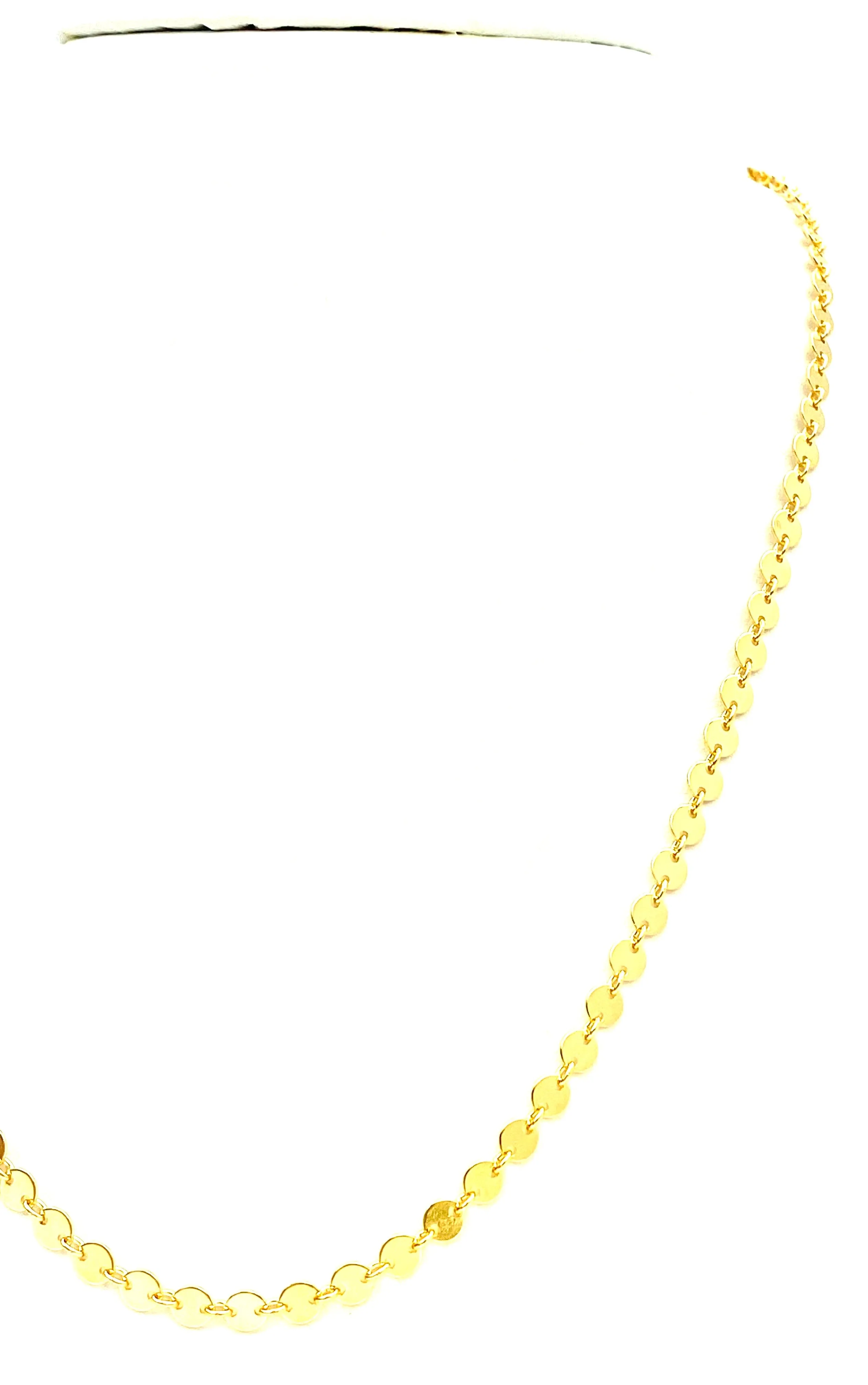 14KGF 4mm Round Bar Chain 18” 20” 22” 24” , Sku#SM957