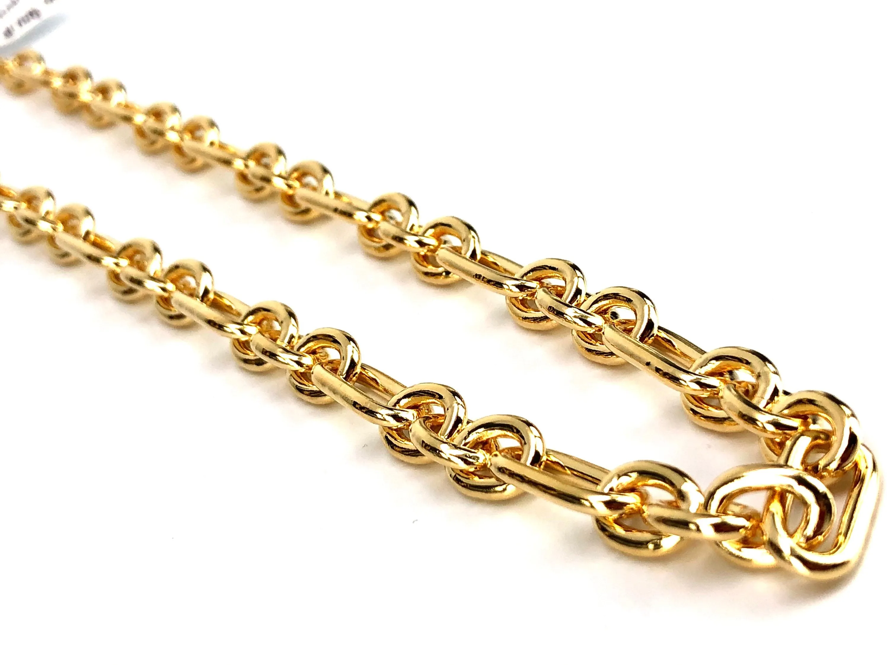 14KGF Figaro Smooth 13mm Chain Sku#983SIL/D