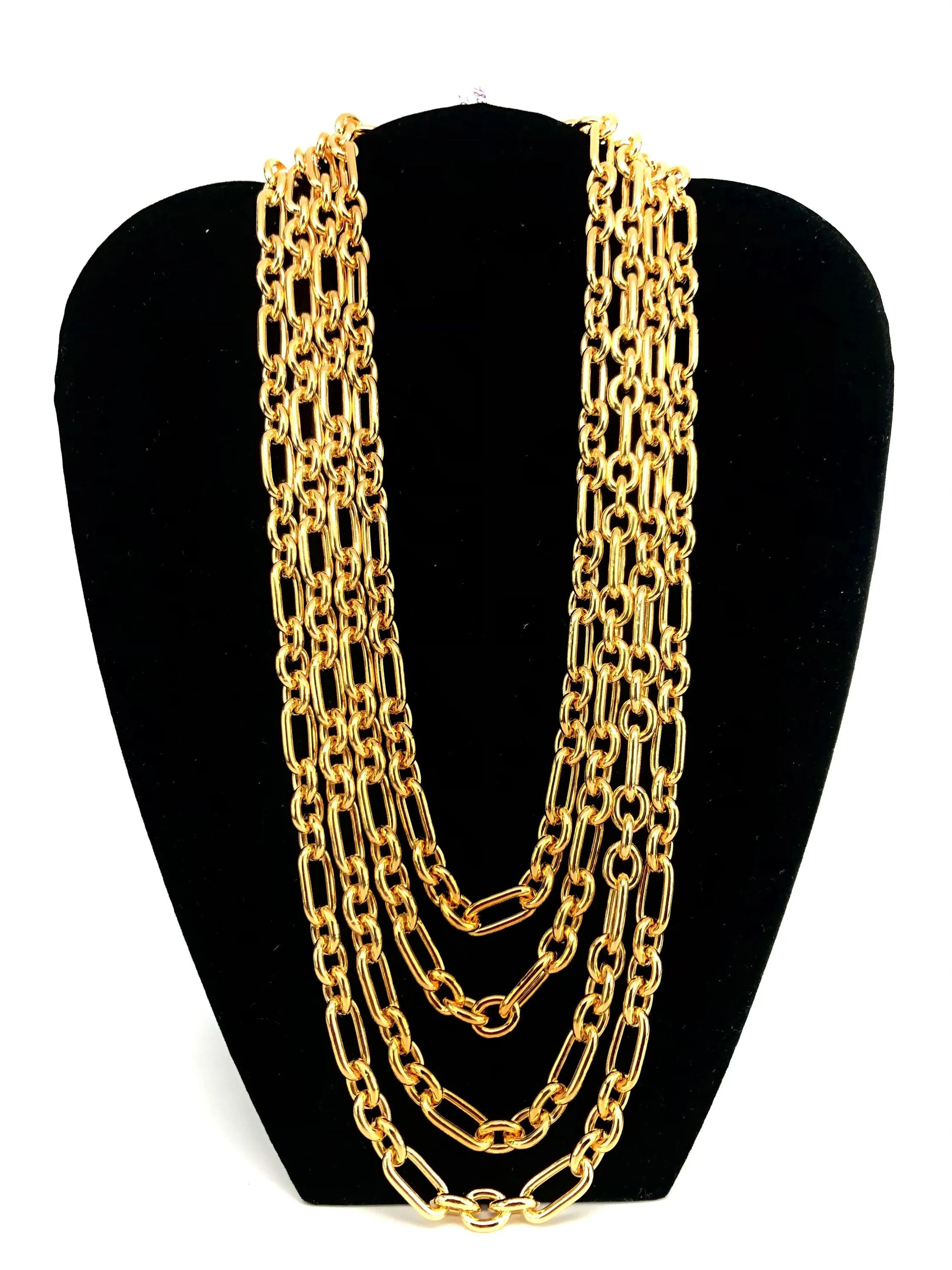 14KGF Figaro Smooth 13mm Chain Sku#983SIL/D