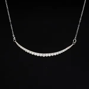 1.50ctw Antique Diamond Crescent Pendant