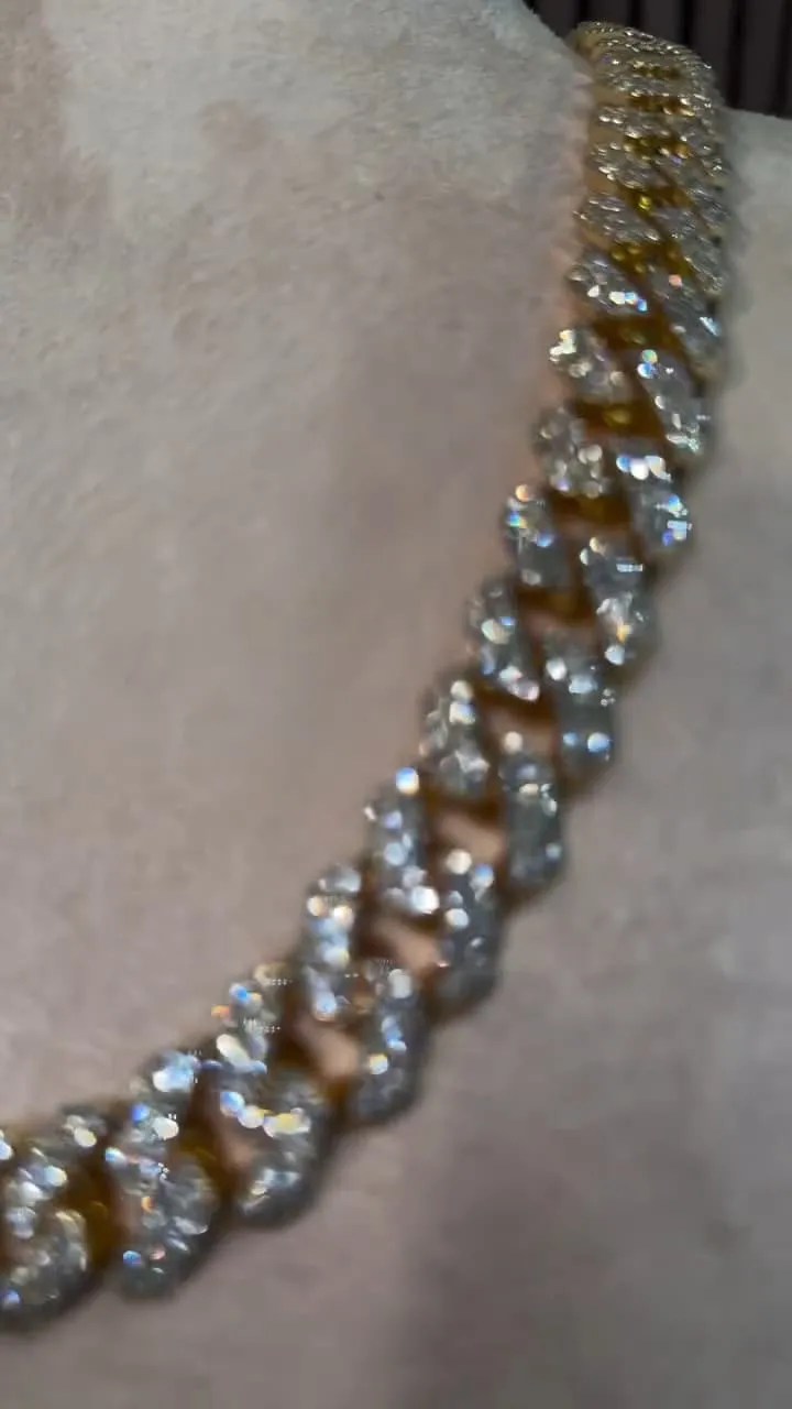 15mm Round Cuban Link Chain Necklace