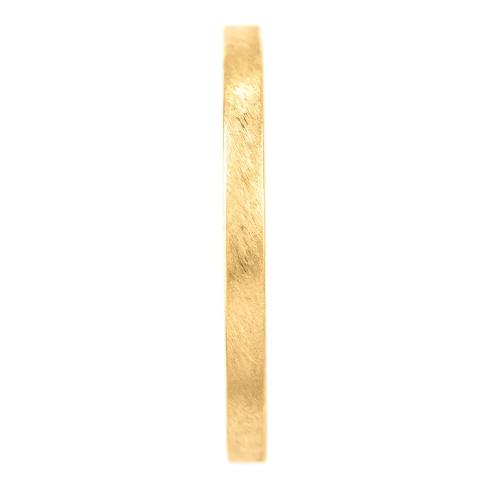 1.7mm Wide x 1.7mm 14k Yellow Gold Square Wedding Band, Matte