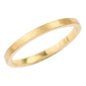 1.7mm Wide x 1.7mm 14k Yellow Gold Square Wedding Band, Matte