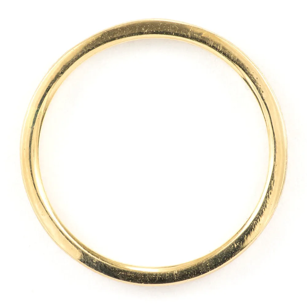 1.7mm Wide x 1.7mm 14k Yellow Gold Square Wedding Band, Matte