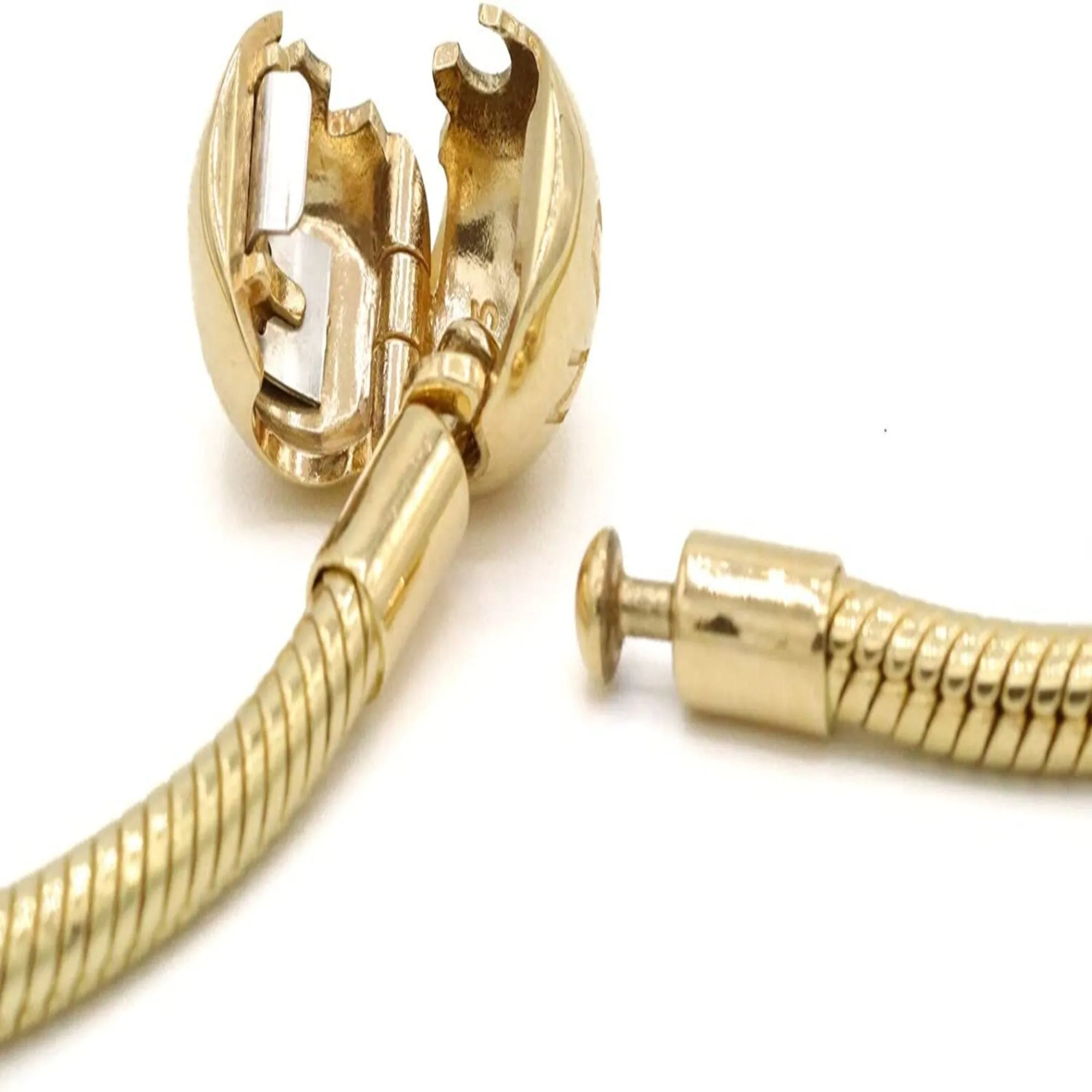 18inch Gold Snake Chain Steel Charm Necklace