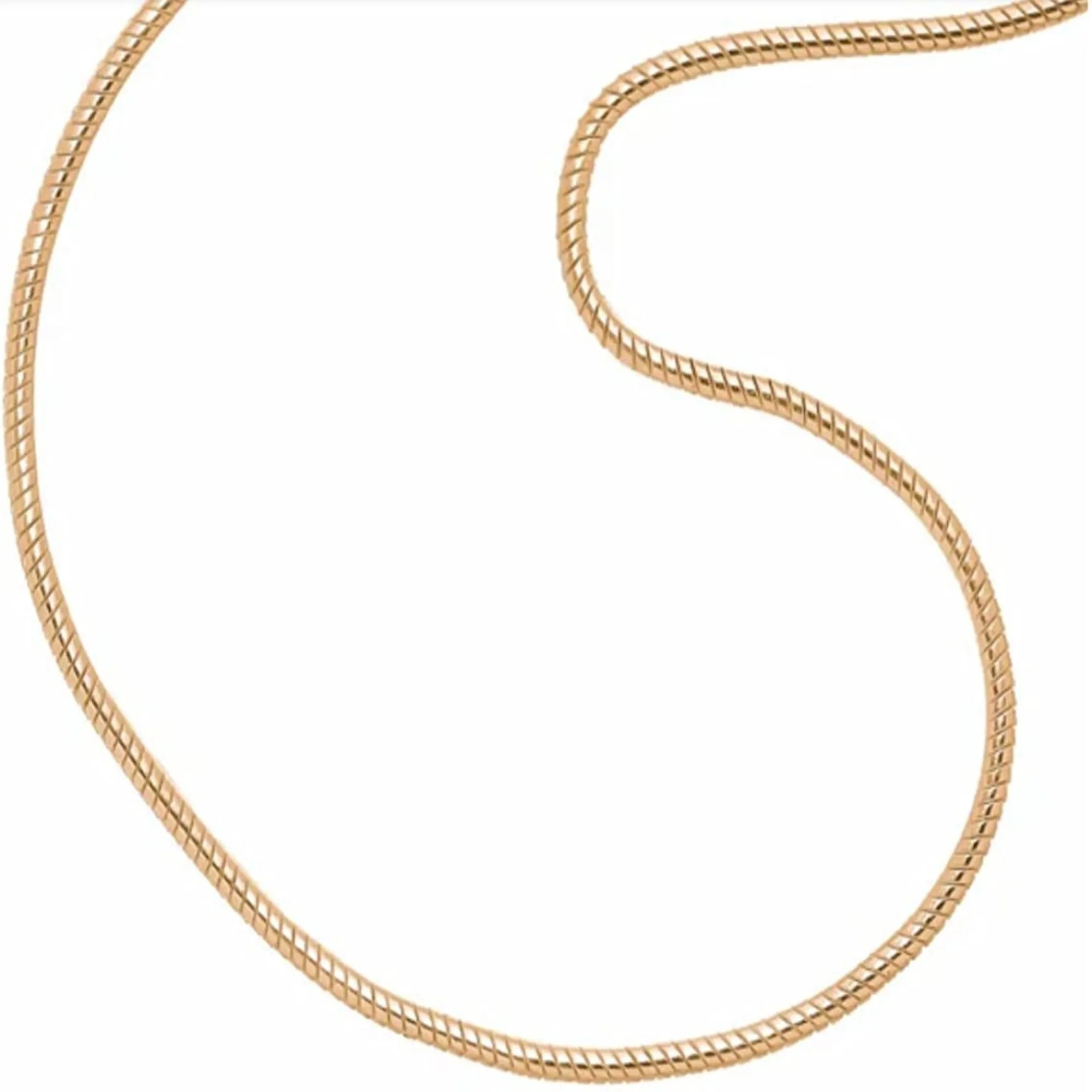 18inch Gold Snake Chain Steel Charm Necklace