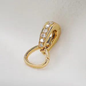 18k Gold Pave Diamond Clasp Lock