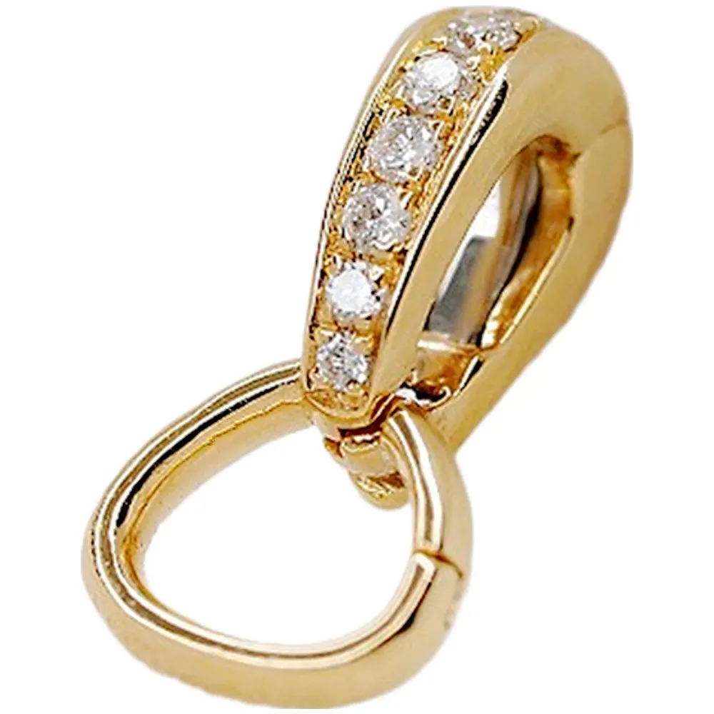 18k Gold Pave Diamond Clasp Lock