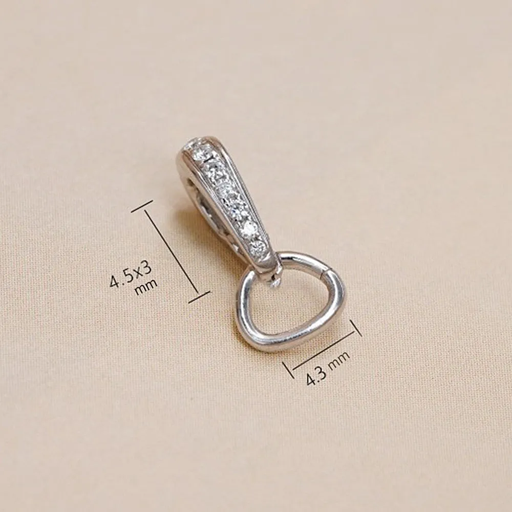 18k Gold Pave Diamond Clasp Lock