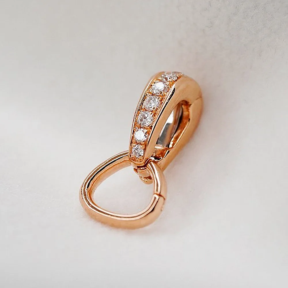 18k Gold Pave Diamond Clasp Lock