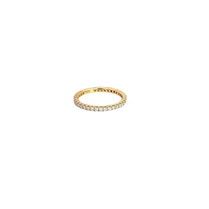 18k yellow gold .50ct G VS2 Round Diamond eternity ring size 6