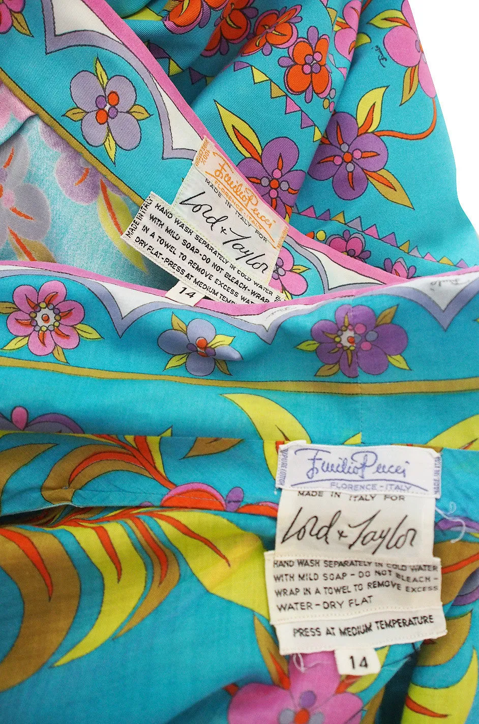 1960s Tropical Emilio Pucci Top & Skirt Set