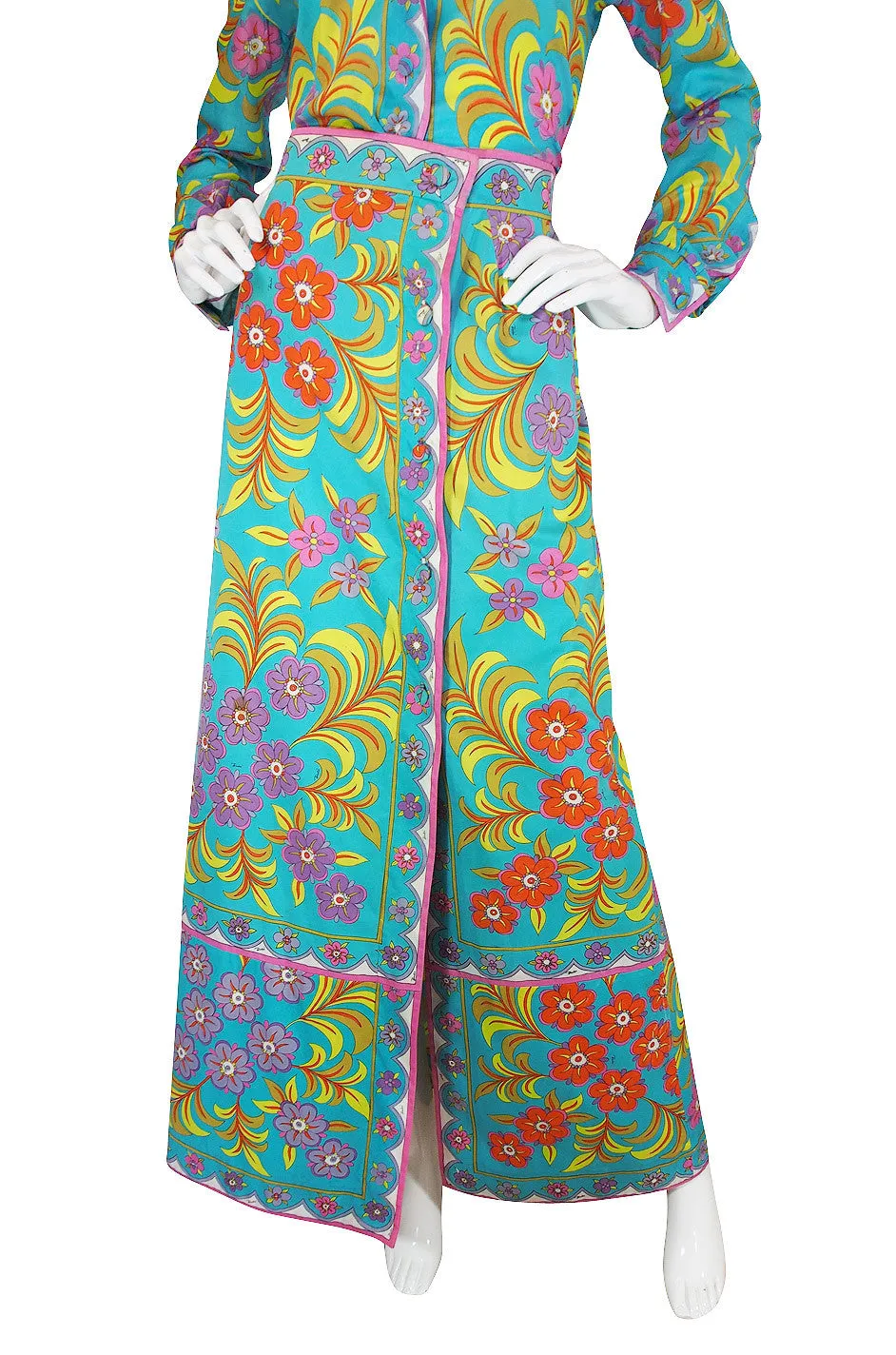 1960s Tropical Emilio Pucci Top & Skirt Set