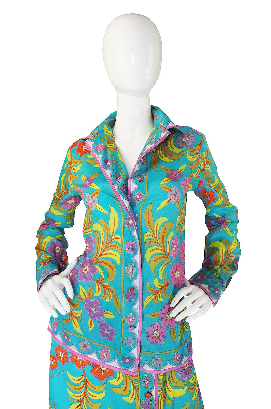 1960s Tropical Emilio Pucci Top & Skirt Set