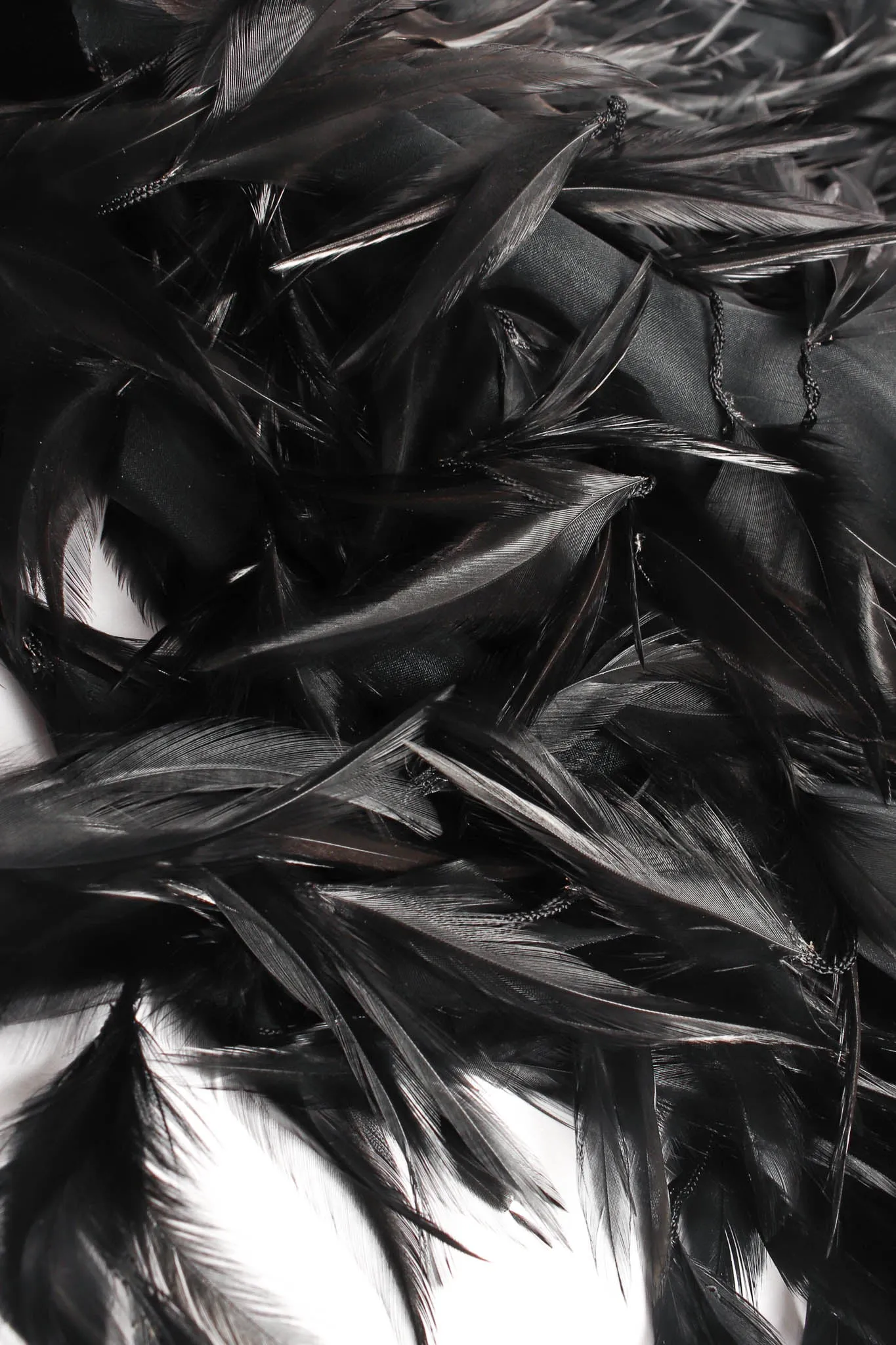 1960s/1970s Haute Couture Velvet Feather Gown