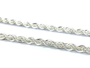 20” 5mm Sterling Silver Rope Chain, Sku: S5FRLC-20