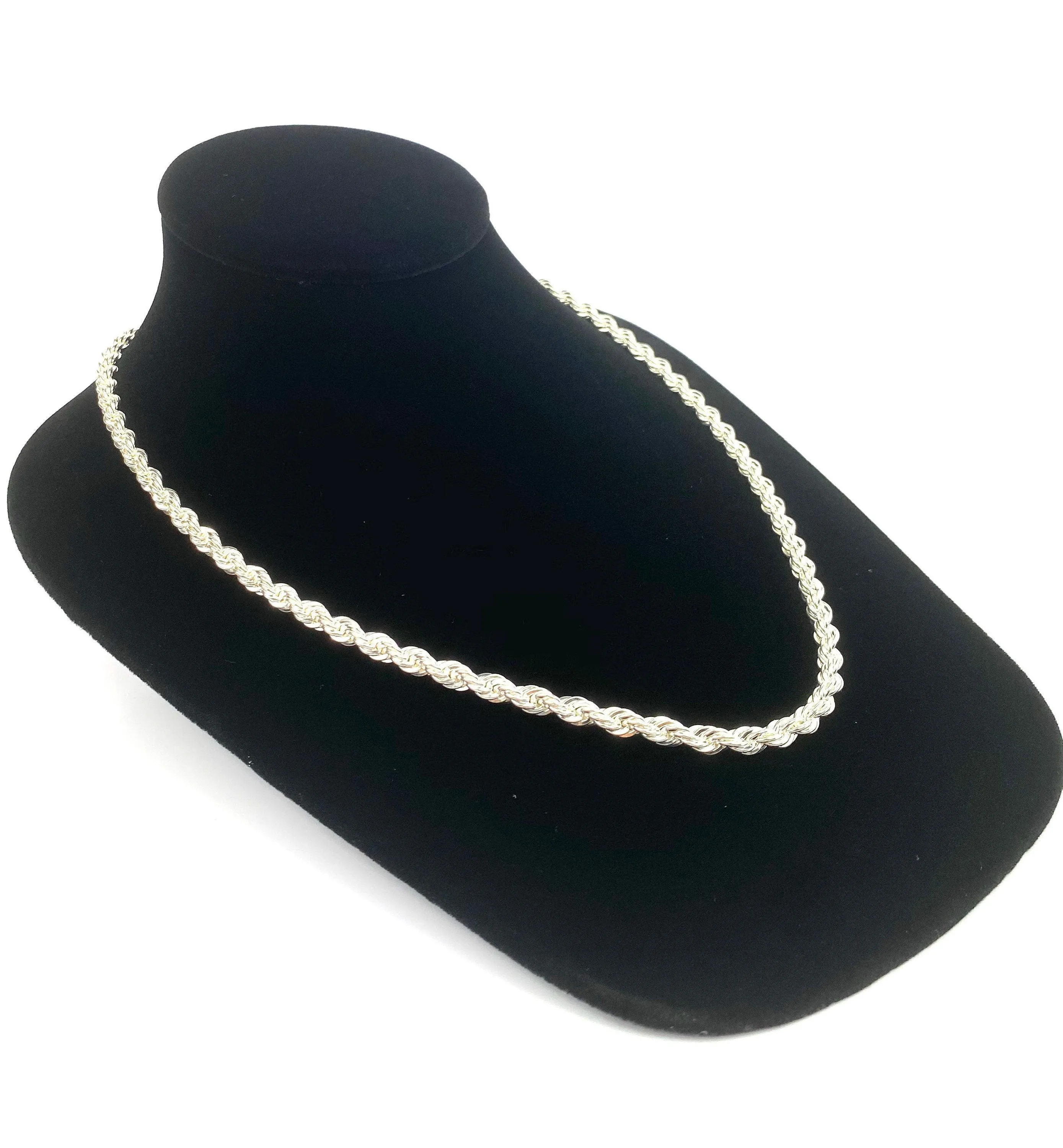 20” 5mm Sterling Silver Rope Chain, Sku: S5FRLC-20