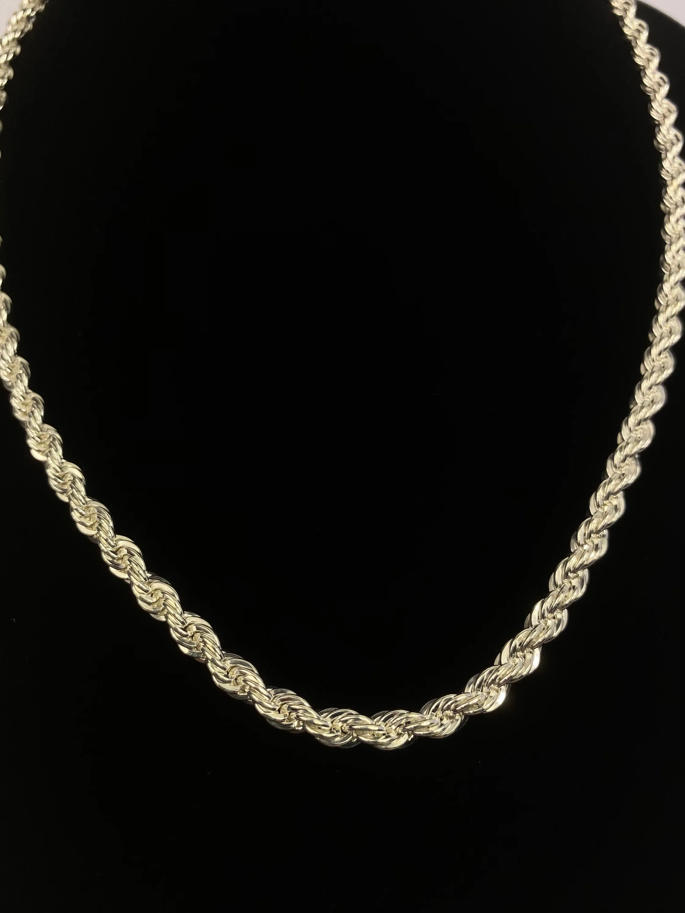 20” 5mm Sterling Silver Rope Chain, Sku: S5FRLC-20