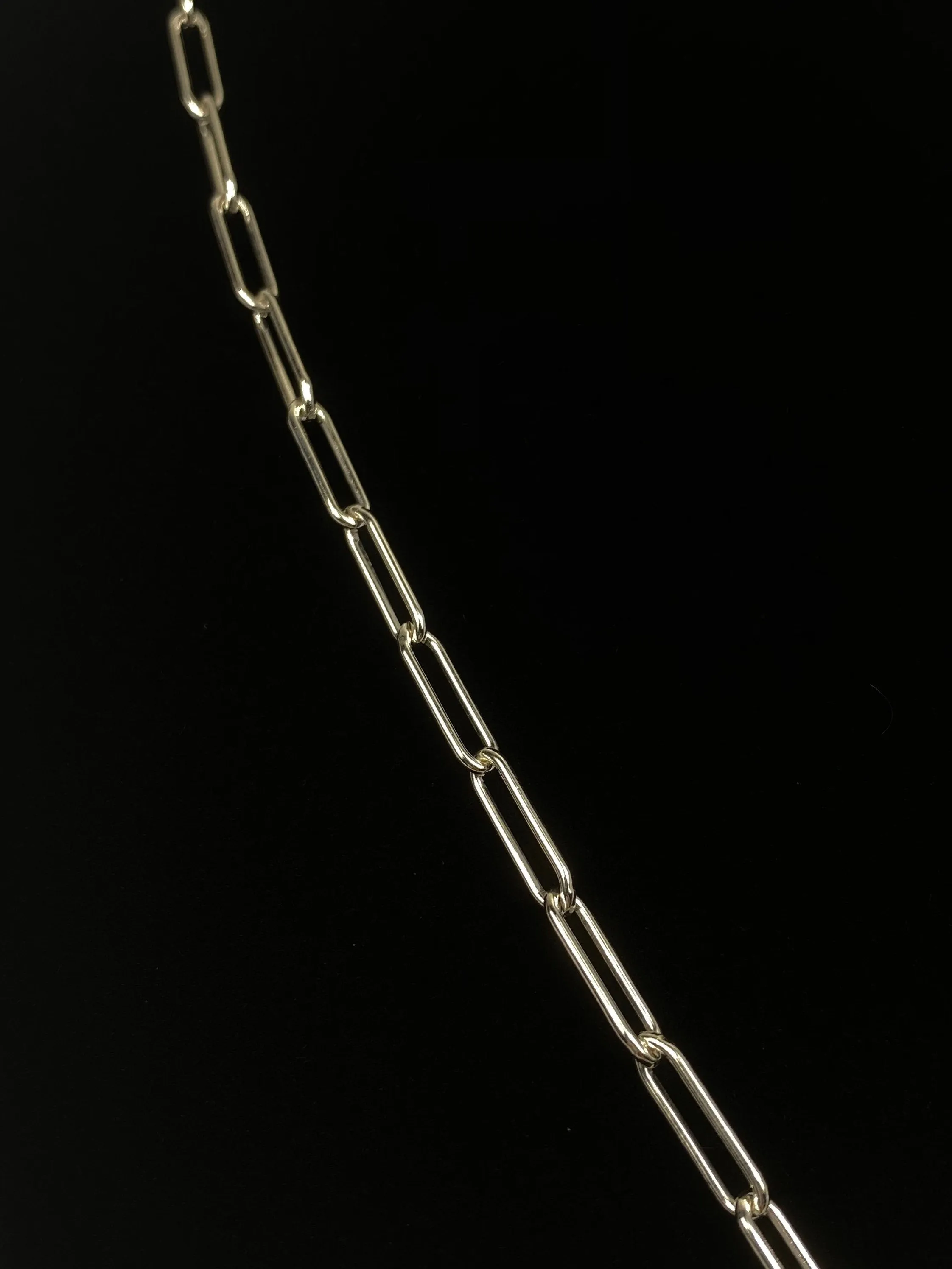 20” Sterling Silver Elongated Chain, Sku:S4002LC-20