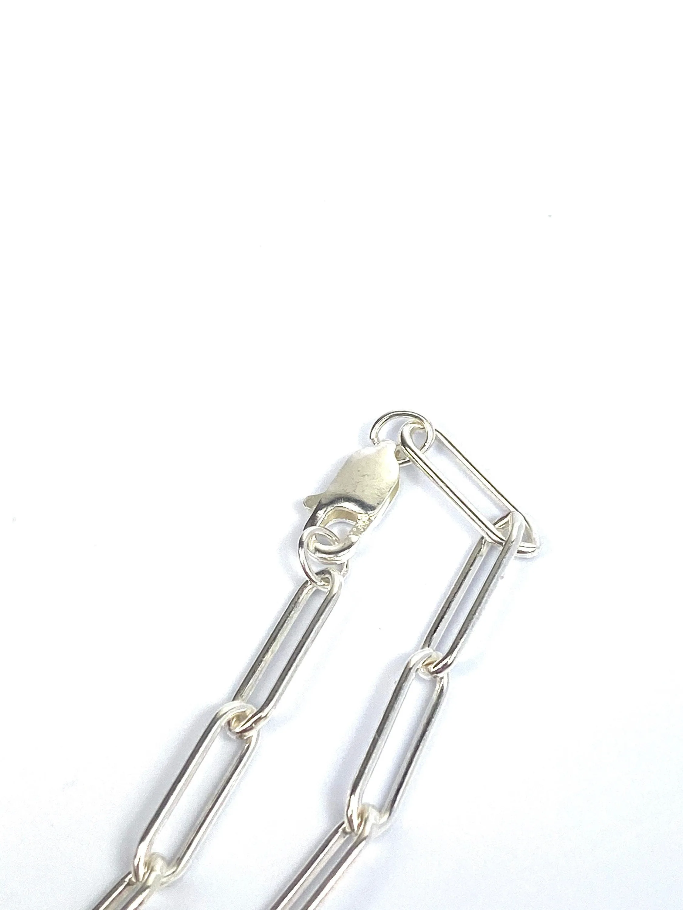 20” Sterling Silver Elongated Chain, Sku:S4002LC-20