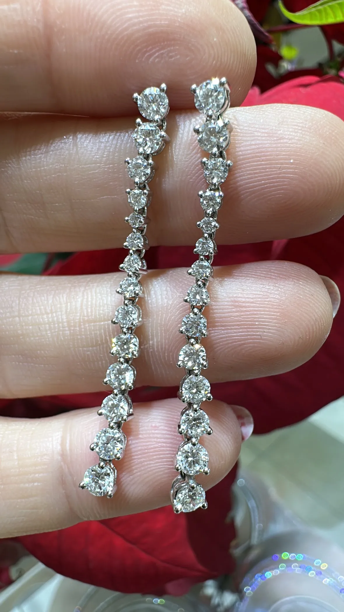 2.14ct tw Diamond Drop Earrings