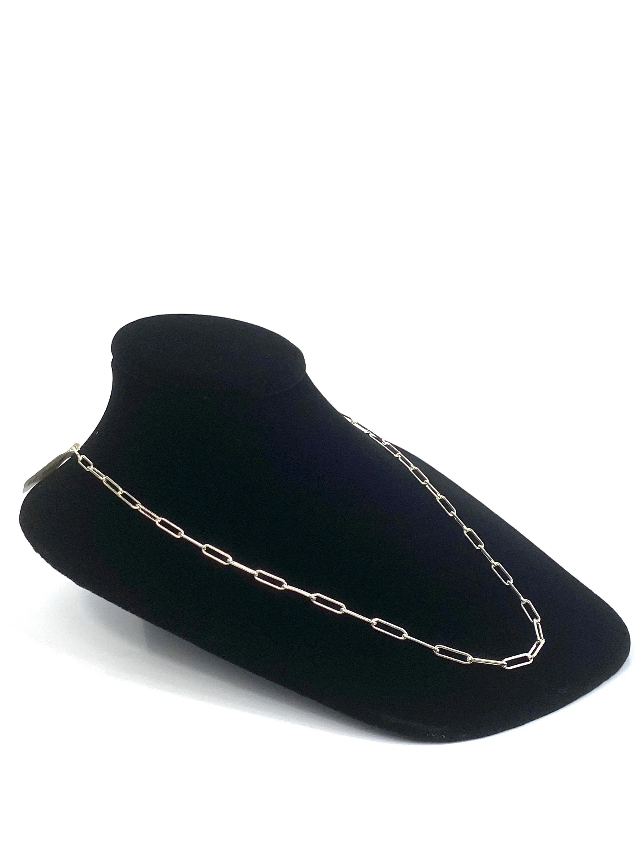 22” 3mm Sterling Silver Elongated Chain, Sku: S4002LC-22