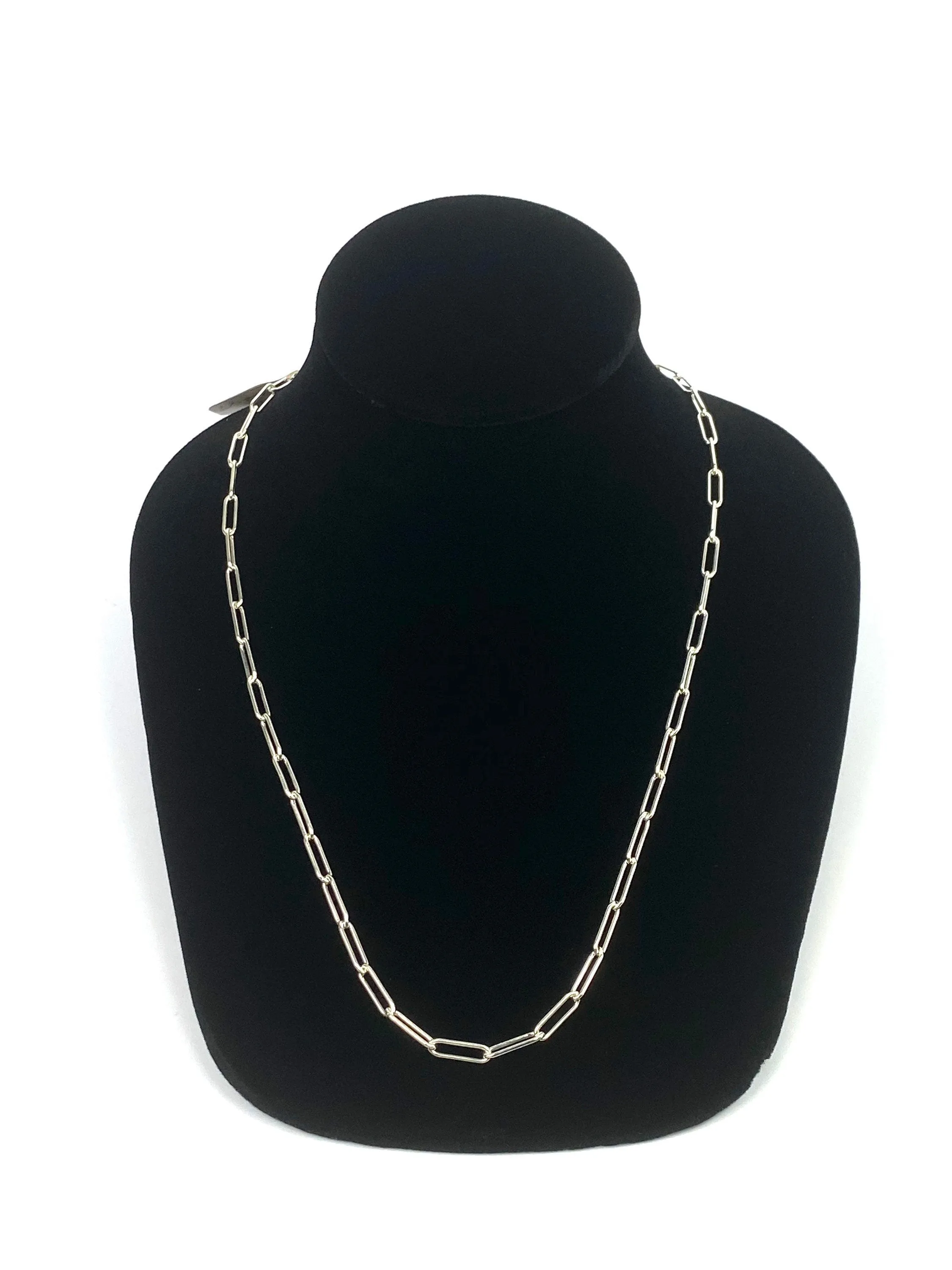 22” 3mm Sterling Silver Elongated Chain, Sku: S4002LC-22