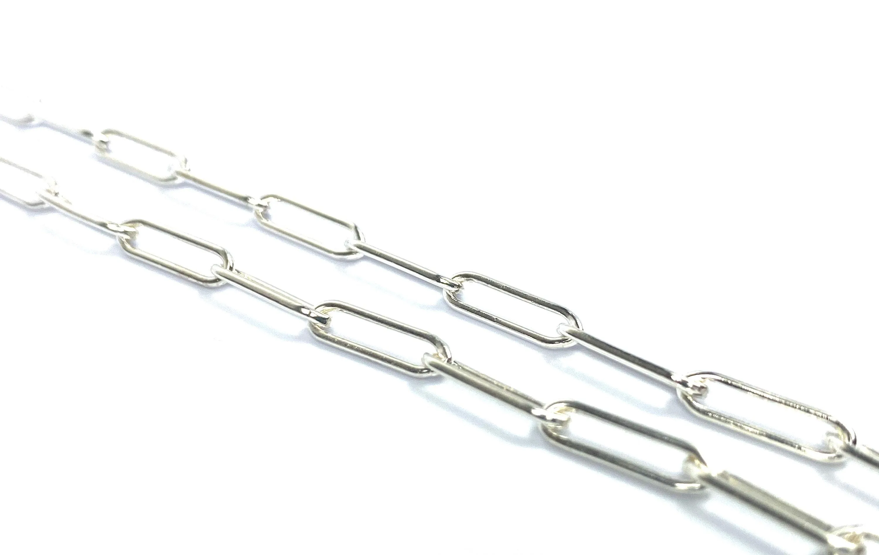22” 3mm Sterling Silver Elongated Chain, Sku: S4002LC-22