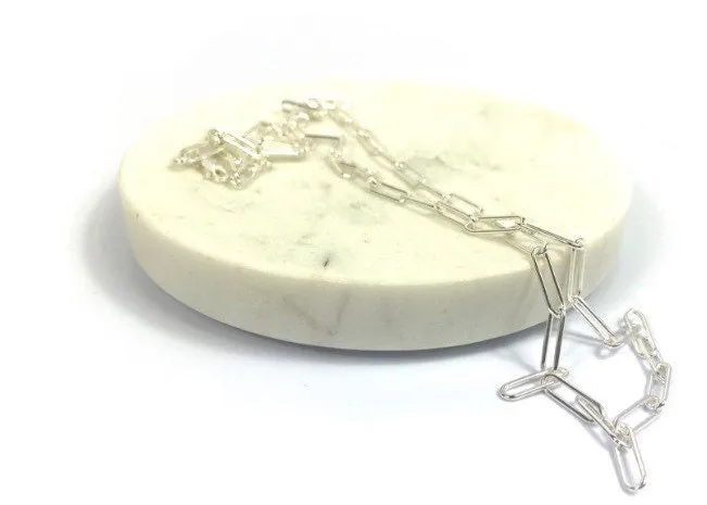 24” 12mm X 3mm Sterling Silver Curb Chain, Sku: S4002LC-24