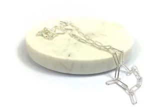 24” 12mm X 3mm Sterling Silver Curb Chain, Sku: S4002LC-24