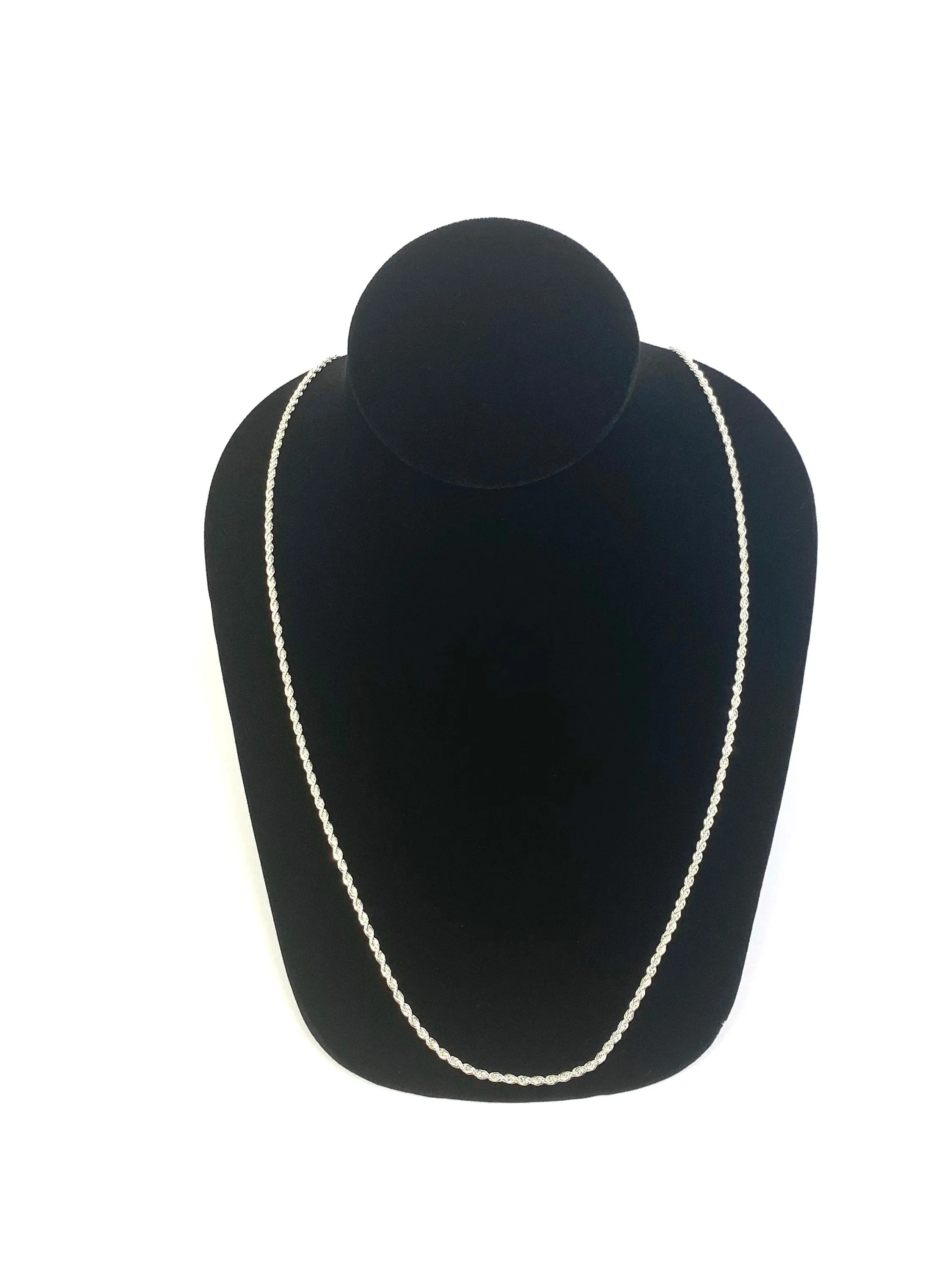 24” 2.5mm Sterling Silver Rope Chain, Sku: S2.5FRLC-24